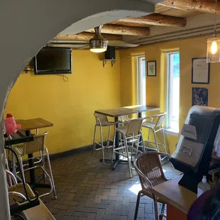 a view of the dining area