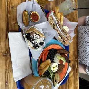 a plate of food on a table