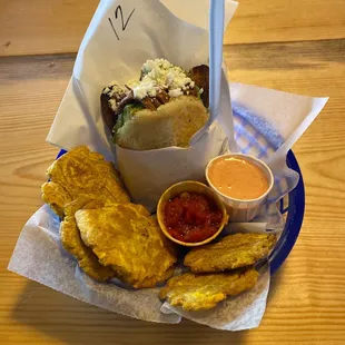 Arepa Del Perro w/Crispy Tostones