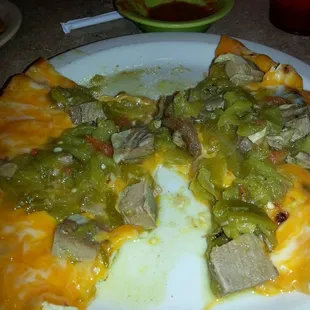 Chile Verde Chimichanga