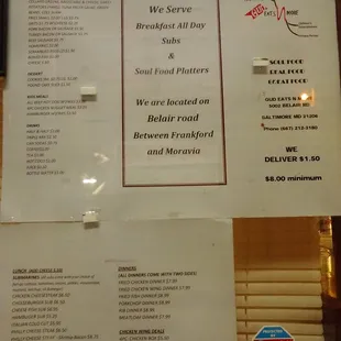 Menu part 2