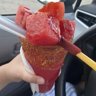 Agua fresca watermelon with extra toppings