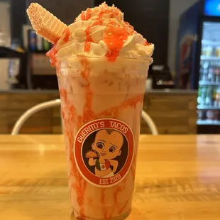 Fresa con crema "agua fresca"