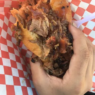 Pulled pork BBQ sandwich