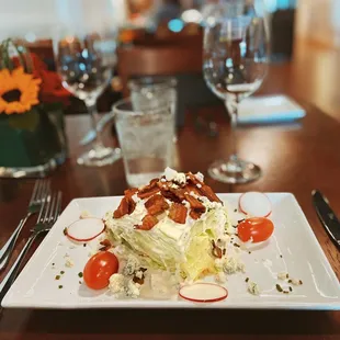 a plate of salad on a table