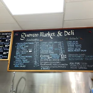 Deli menu