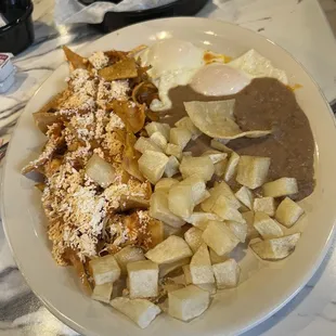 Chilaquiles mexicanos con pollo