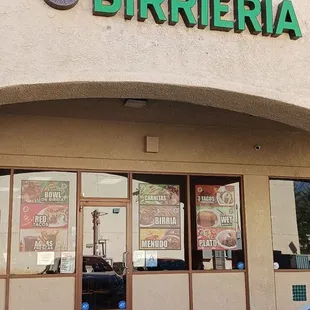 the front of a restaurant