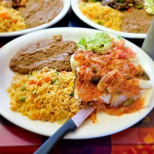 plates of food on a table