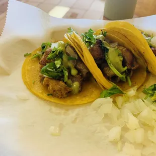 two tacos on a plate