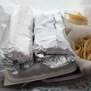 Mushroom Quesadilla ; Chicken Super Burrito