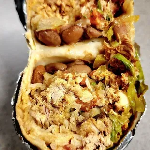 Chicken  burrito w/ no sour cream