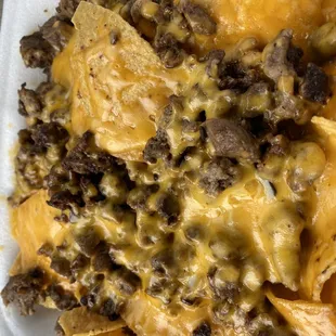 Fajita Nachos minus the guacamole and sour cream