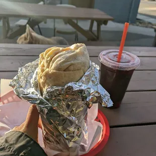 California Burrito and Jamaica Tea