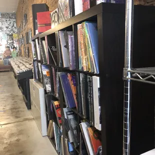 Box sets of vinyl at Guestroom Records in Norman.