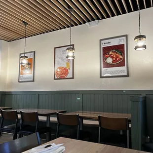 Scoping out the interior while waiting for my takeout