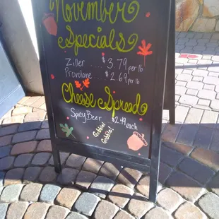 a sign on the sidewalk