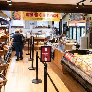 a woman shopping in a grocery store