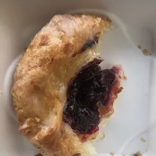 Cheese and cherry danish