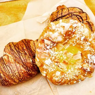 Chocolate Croissant Passion fruit cheese danish