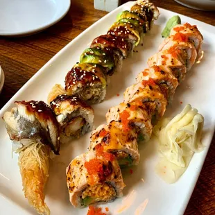 Dragon Roll and James Bond Roll