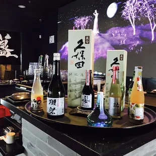 A variety of sake and soju perfectly pair with bbq