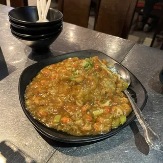 Garlic Crawfish Rice Bowl
