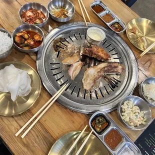 Waited 15 mins for our server to come see us after being seated. 0 water refills the whole night.