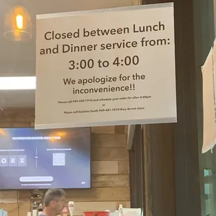 Lunch hours