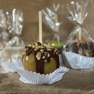 Caramel Apple with Chocolate Top &amp; Walnuts