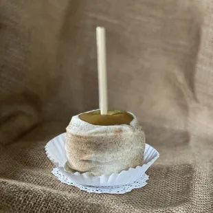 White Chocolate Caramel Apple with Sugar Dust