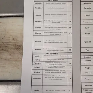Menu 2022