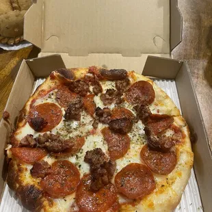 Pepperoni and Sausage Pizza