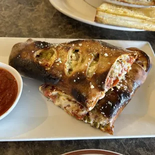 Calzone. A bit burnt but okay.