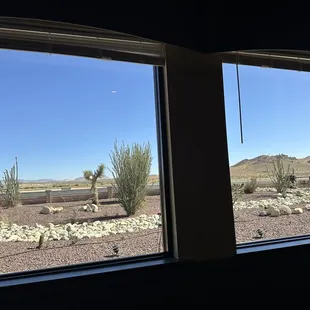 A view from the dinning area