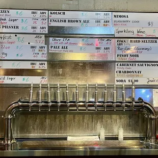 The main tap and beer selection