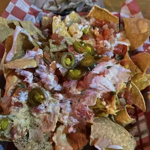 "Hefenly" nachos (partially eaten, couldn't help myself)