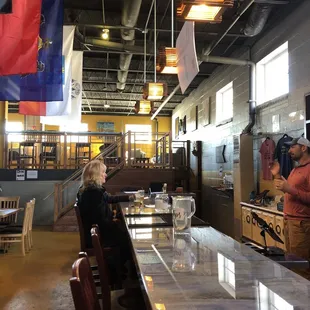 Great location at 8th Ave East.  Upstairs lounge, downstairs darts,  outside decks, food provided by KaBobby McGee