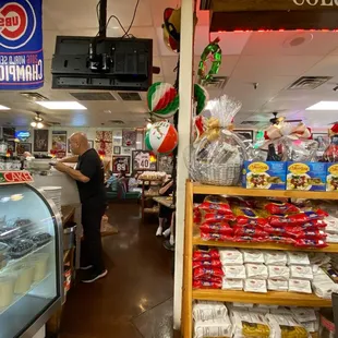 View from deli table looking into rest of restaurant