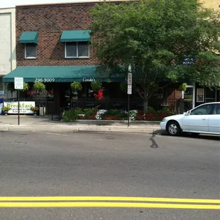 Across the street!