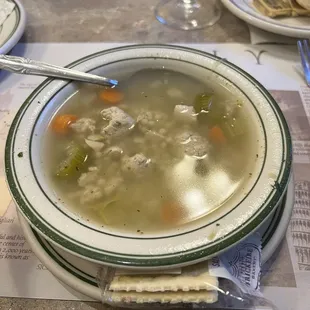 CUP of Wedding Soup.