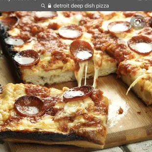 Detroit deep dish. Exactly what I got from guidos except sauce on top.