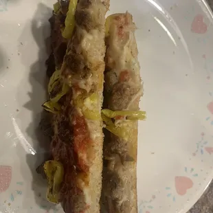 a closeup of a sandwich on a plate