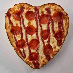 Guido's heart shaped pizza!