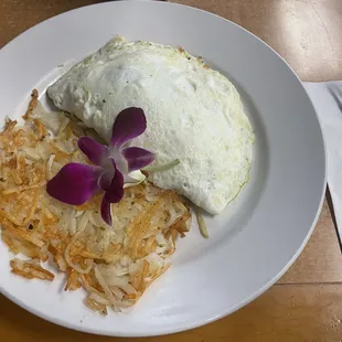 Fitness omelette with hash browns