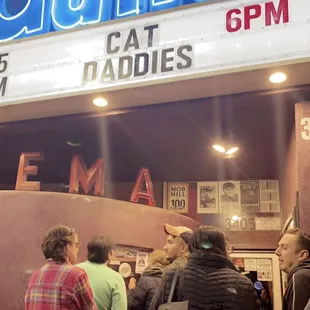 Box office out front.   Guild was showing a great movie about men and their love for cats.