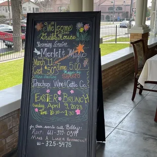 Upcoming Events board