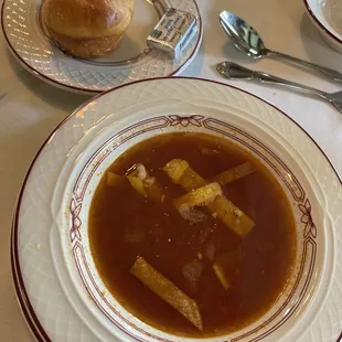 Tortilla Soup with famous Guild House roll