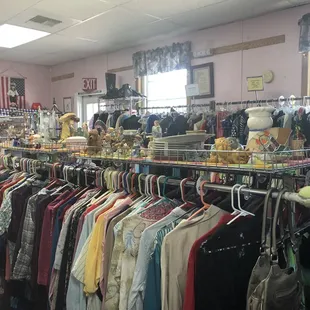 Inside thrift store