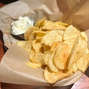 House-Cut Kennebec Potato Chips very crunchy and crisp